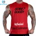 Men's Good Tee SHH Red Gym T-Shirt Tank Top Bodybuilding GYM Training TT004